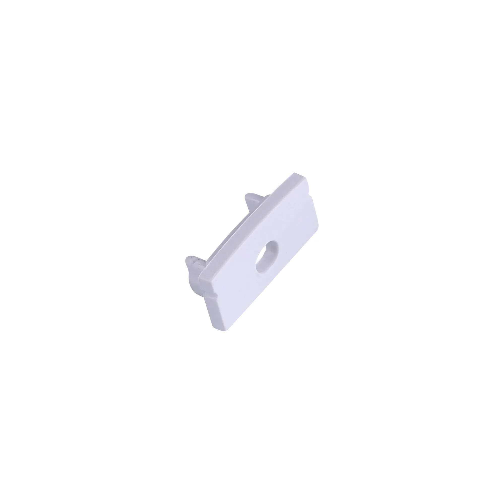 M7384  Tiras 17 x 8.5mm White Profile End Cap With Hole (1pc) for M7381